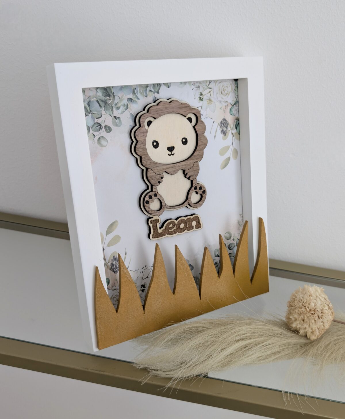 2025-02-15-12-06-14-379 Baby Geschenk Löwe mit Namensgravur – Bild 1