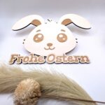 Holzanhänger Hasenkopf mit Gesicht