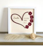 Baby Geschenk - Herz mit Namen & Geburtsdaten – Bild 2