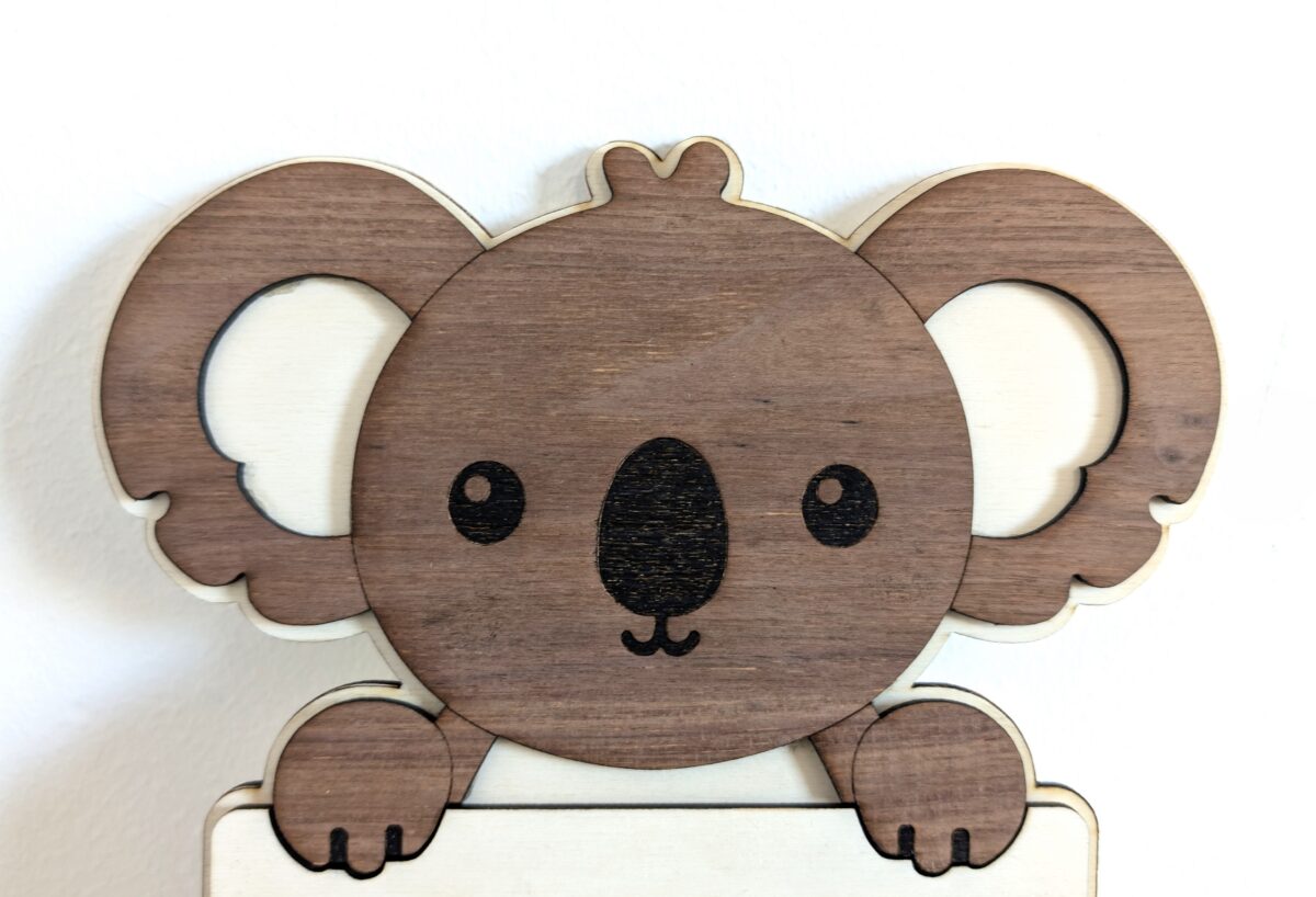 Personalisiertes Türschild, Koala -Kinderzimmer – Bild 5