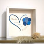 Willkommensgeschenk - Herz mit Namen & Geburtsdaten - Luftballons