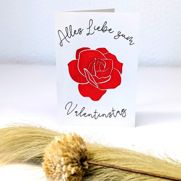 Valentinstagskarte - Rose