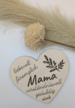 Holzkarte in Herzform - Mama – Bild 3