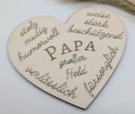 Holzkarte in Herzform - Papa – Bild 3