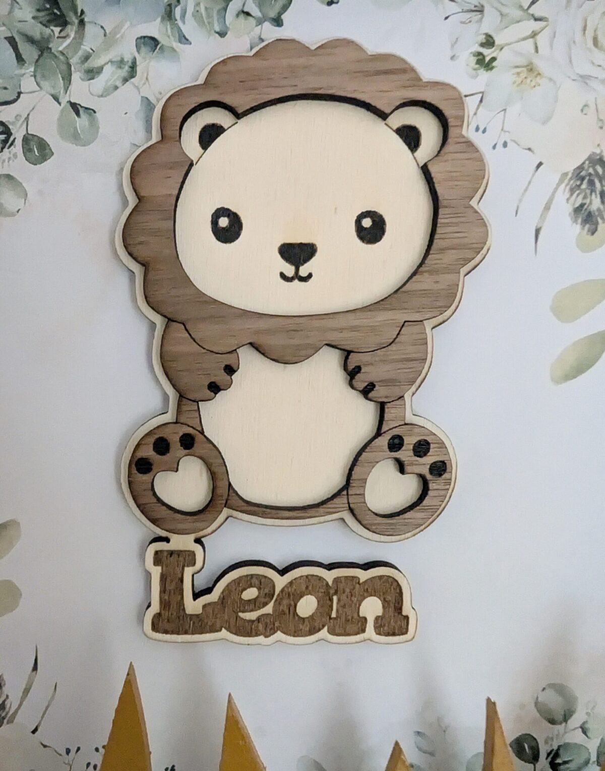 Baby Geschenk Löwe mit Namensgravur – Bild 4