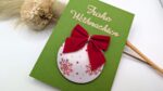 grüne Weihnachtskarte, Weihnachtskugel – Bild 3