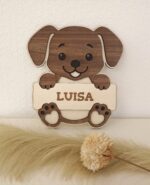 Personalisiertes Türschild, Hund - Kinderzimmer