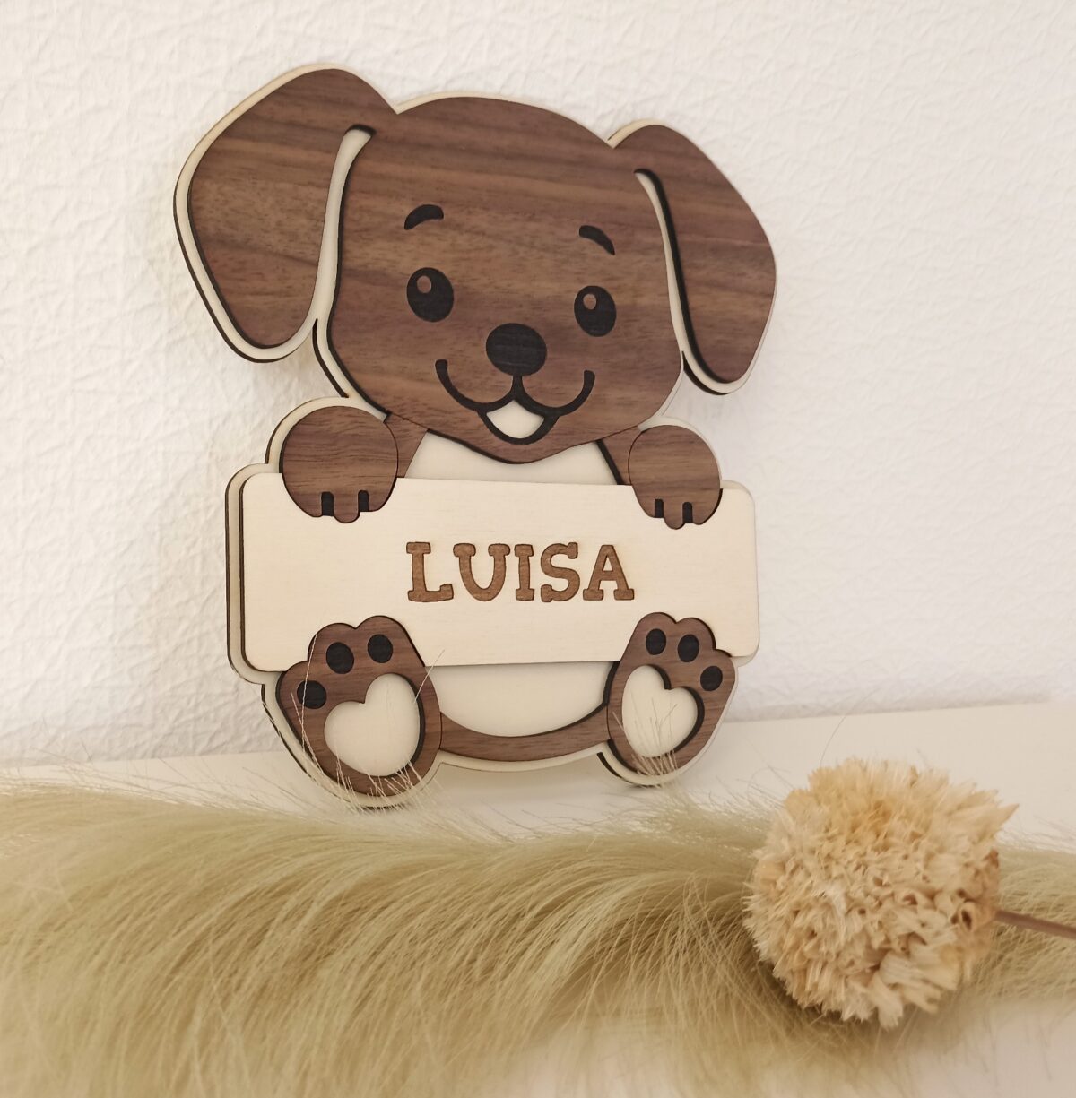 Personalisiertes Türschild, Hund - Kinderzimmer – Bild 2