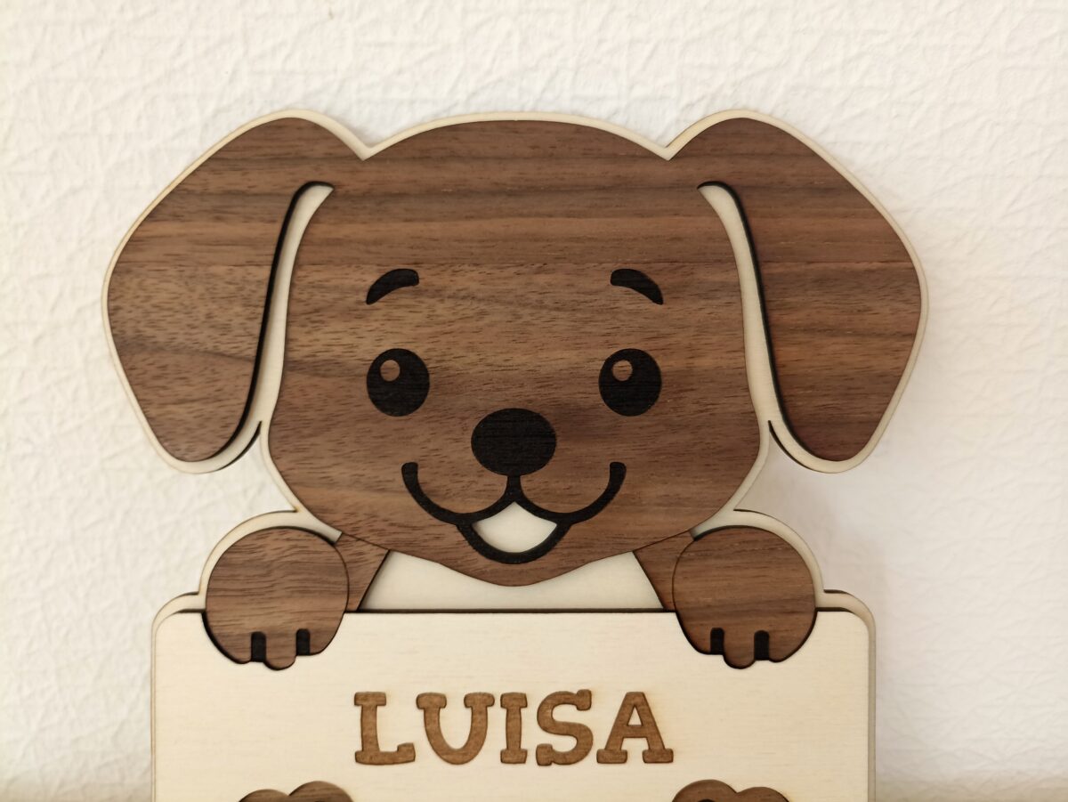 Personalisiertes Türschild, Hund - Kinderzimmer – Bild 4