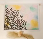 Aquarell Wandbild mit Mandala Muster – Bild 2