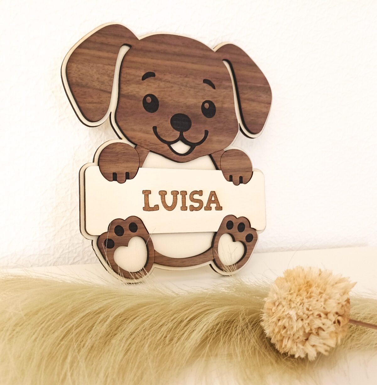 Personalisiertes Türschild, Hund - Kinderzimmer – Bild 5