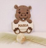 Personalisiertes Türschild, Nilpferd - Kinderzimmer – Bild 5