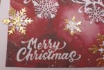 Weihnachtskarte Merry Christmas – handgemacht – Rot Gold – elegante Karte mit Schneeflocken – festliche Winterkarte – Weihnachtsgruß – Bild 4