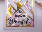 Handgemachte Karte „Die besten Wünsche“ – geometrisches Design – elegante Glückwunschkarte für Geburtstag oder Anlass, Klappkarte – Bild 5