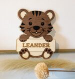 Personalisiertes Türschild, Tiger -Kinderzimmer