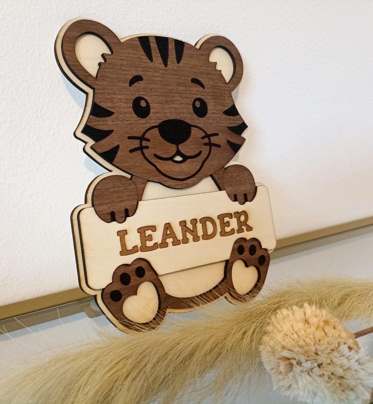 Personalisiertes Türschild, Tiger -Kinderzimmer – Bild 3